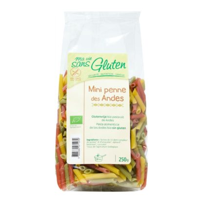 Ma vie sans Gluten Mini Penne des Andes tricolores, sans gluten bio