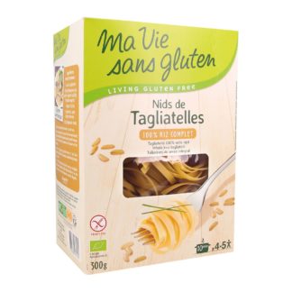 Ma vie sans Gluten Nids de tagliatelle 100% riz complet bio