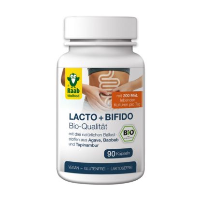 RaabLacto + Bifido Capsules, UE bio Boîte de 42.3 g