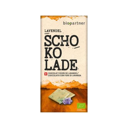 Bio Partner Chocolat blanc à la lavande, UE bio 12 x 75gr