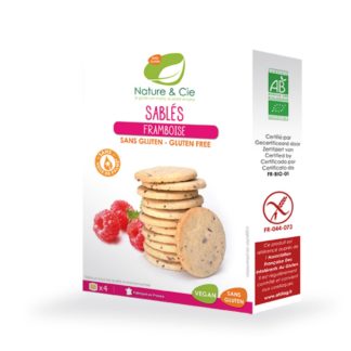 Nature et Cie Sablés framboise sans gluten, UE bio