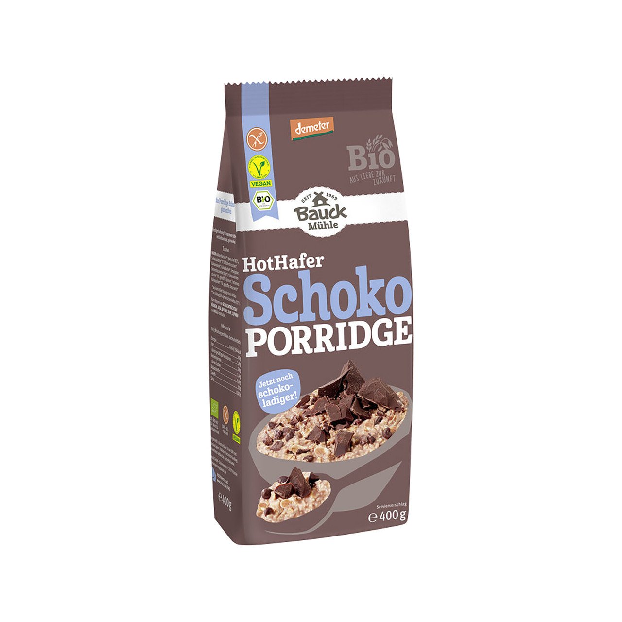 Bauck Mühle Porridge Hot Avoine Chocolat sans gluten