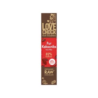 lovechock Barre de chocolat pur pépites de cacao