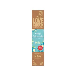 lovechock Barre de chocolat creamy cocos-pépites de cacao
