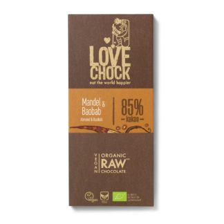 lovechock Chocolat cru aux amandes & baobab 85%