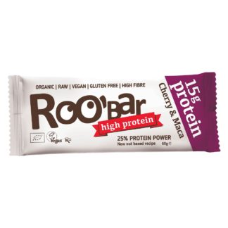 Roobar Barre proteinée crue, cerise & maca