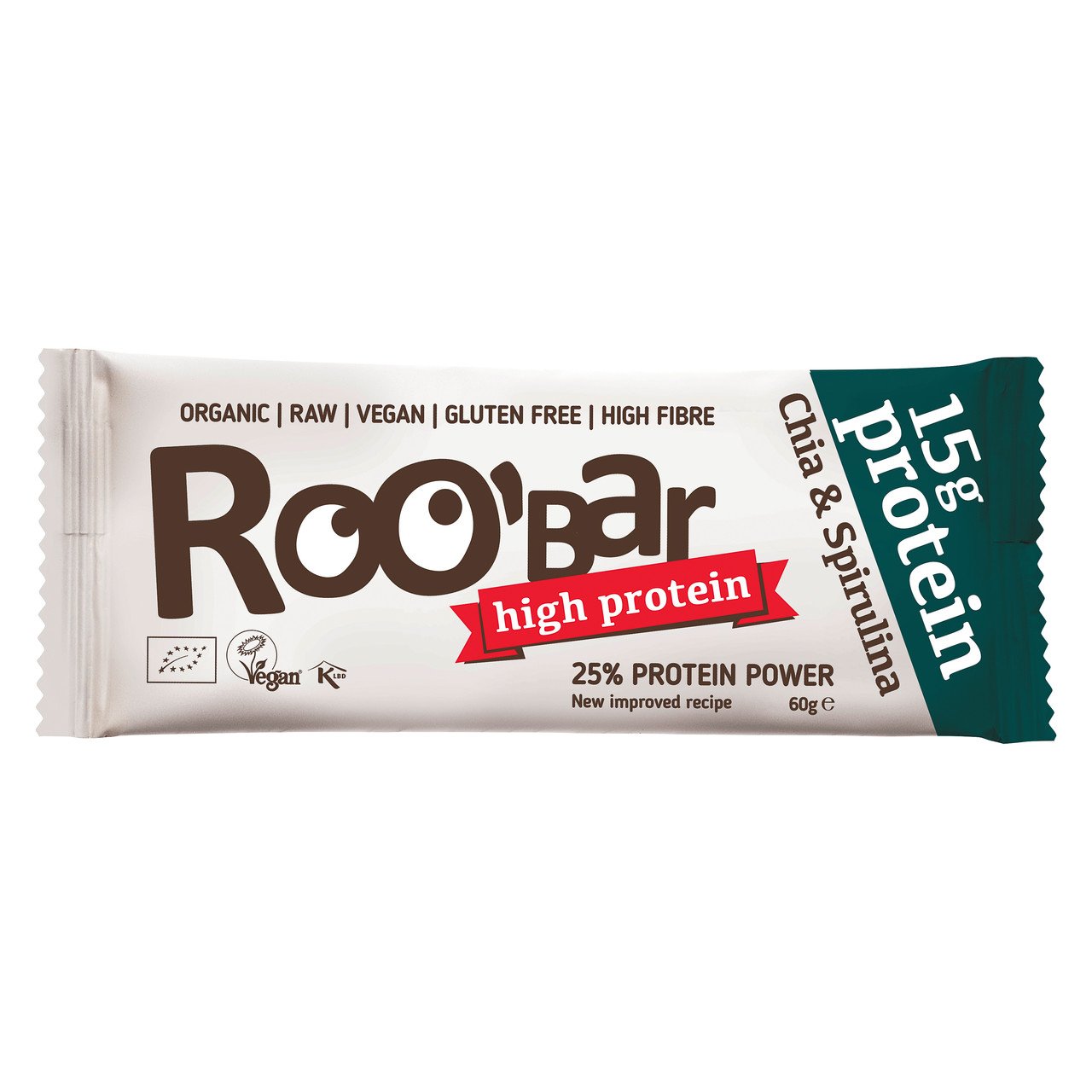 Roobar Barre protéinée crue chia & spiruline
