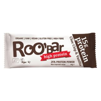 Roobar Barre protéinée crue choc chip & vanille