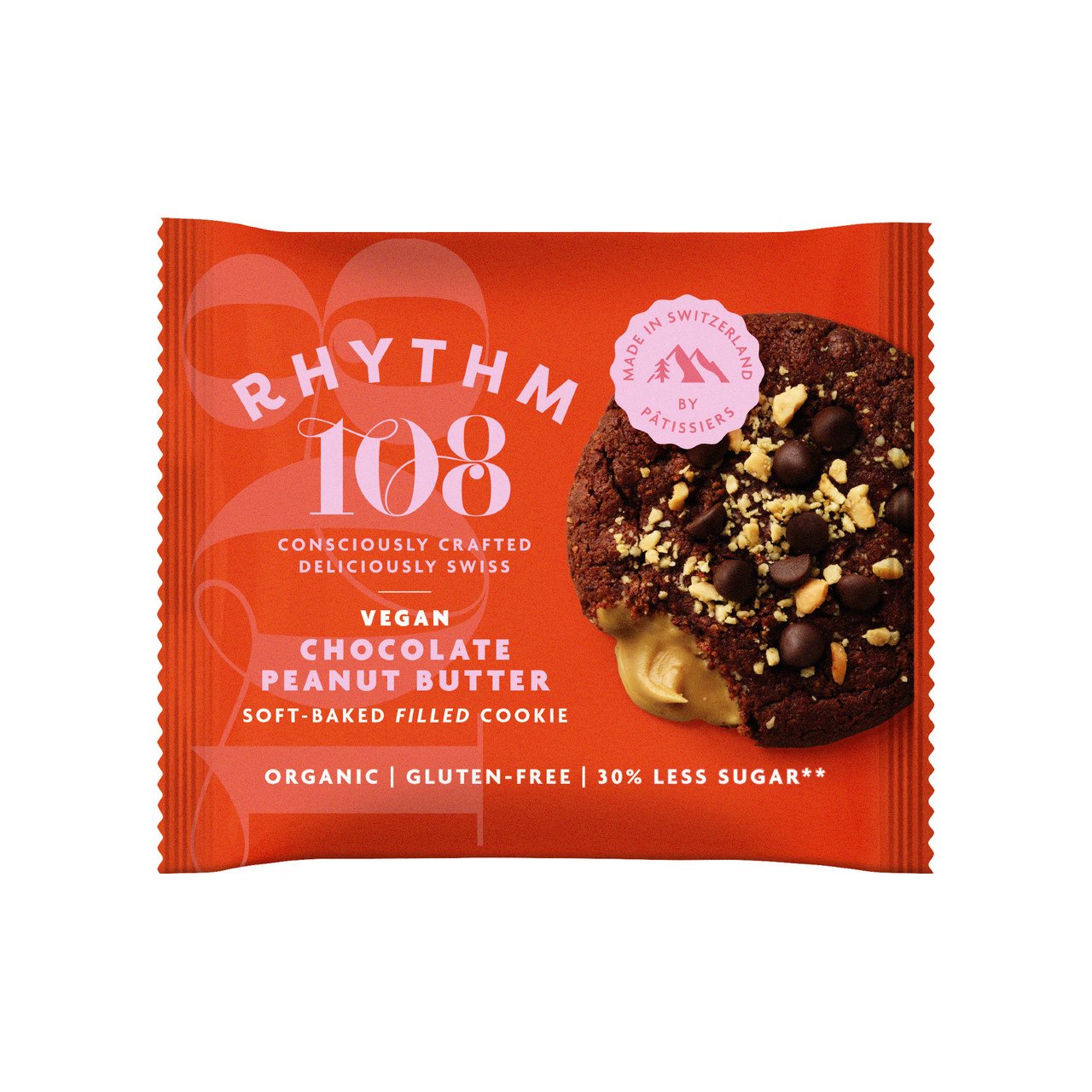 Rhythm 108 Chocolate Peanut Butter Soft-Baked Filled Cookie