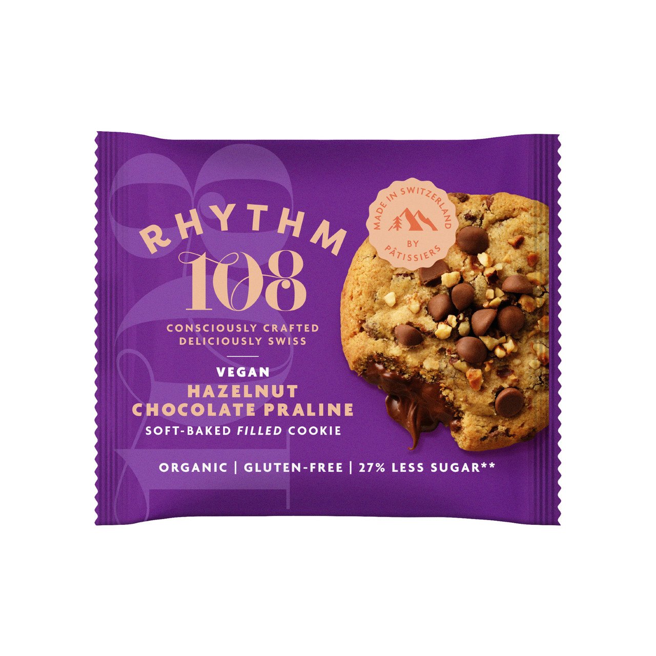 Rhythm 108 Hazelnut Choc. Praline Soft-Baked Filled Cookie
