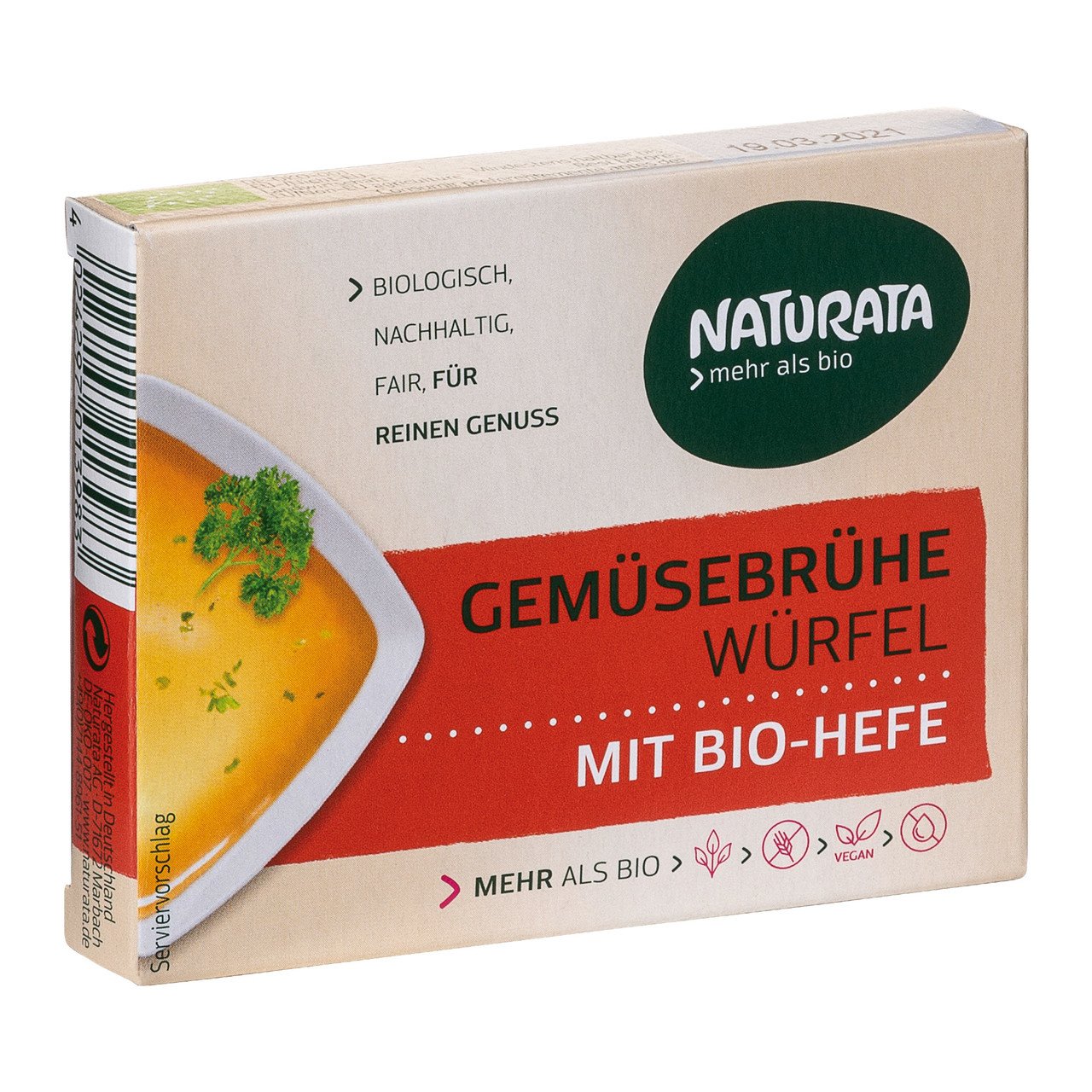 Naturata Cubes de soupe avec légumes et levure bio