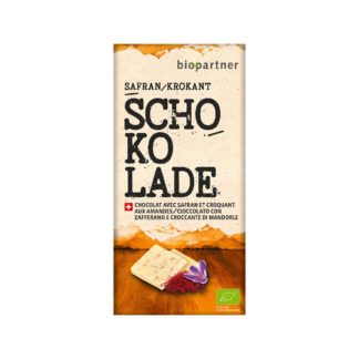 Bio Partner Chocolat blanc avec croquant de safran