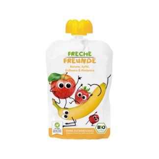 Freche Freunde Compote pomme, banane, fraise & framboise