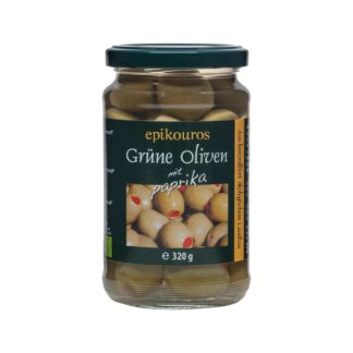 Epikouros Olives vertes farcies aux poivrons rouges