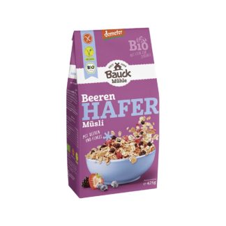 Bauck Mühle Muesli d'avoine aux baies, sans gluten