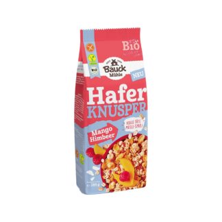Bauck Mühle Avoine Muesli croustillant mangue framboise, sans gluten