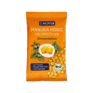 Hoyer Pastilles pour la gorge au miel de manuka, mélisse citronnée