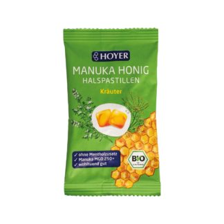 Hoyer Pastilles pour la gorge au miel de manuka aux herbes
