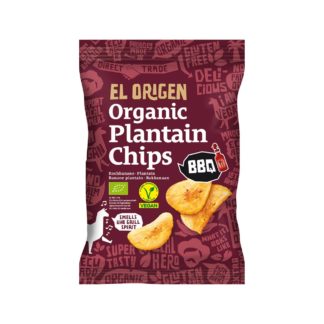 el origen Chips de bananes plantain BBQ