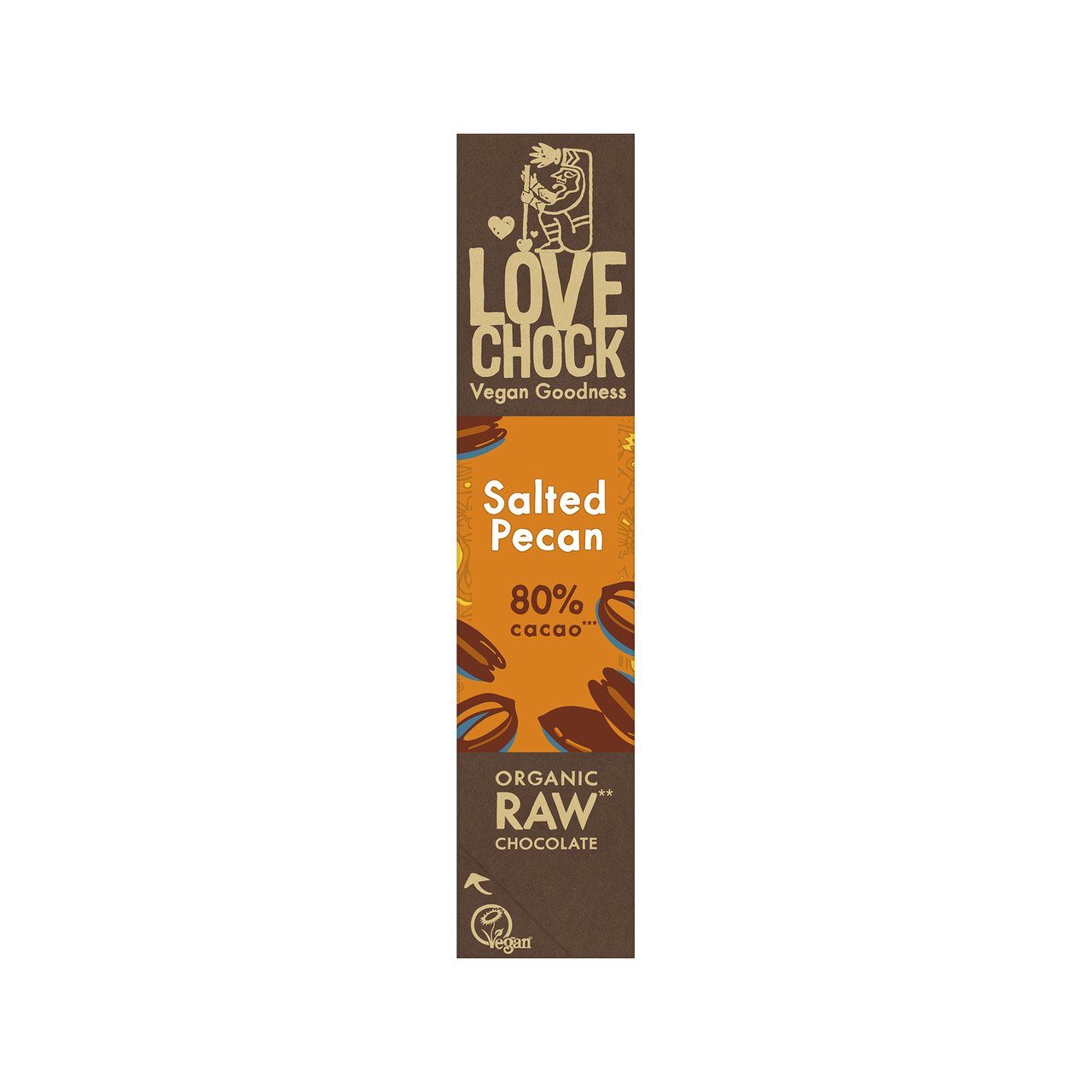 lovechock Barre de chocolat Salted Pecan 80% cacao