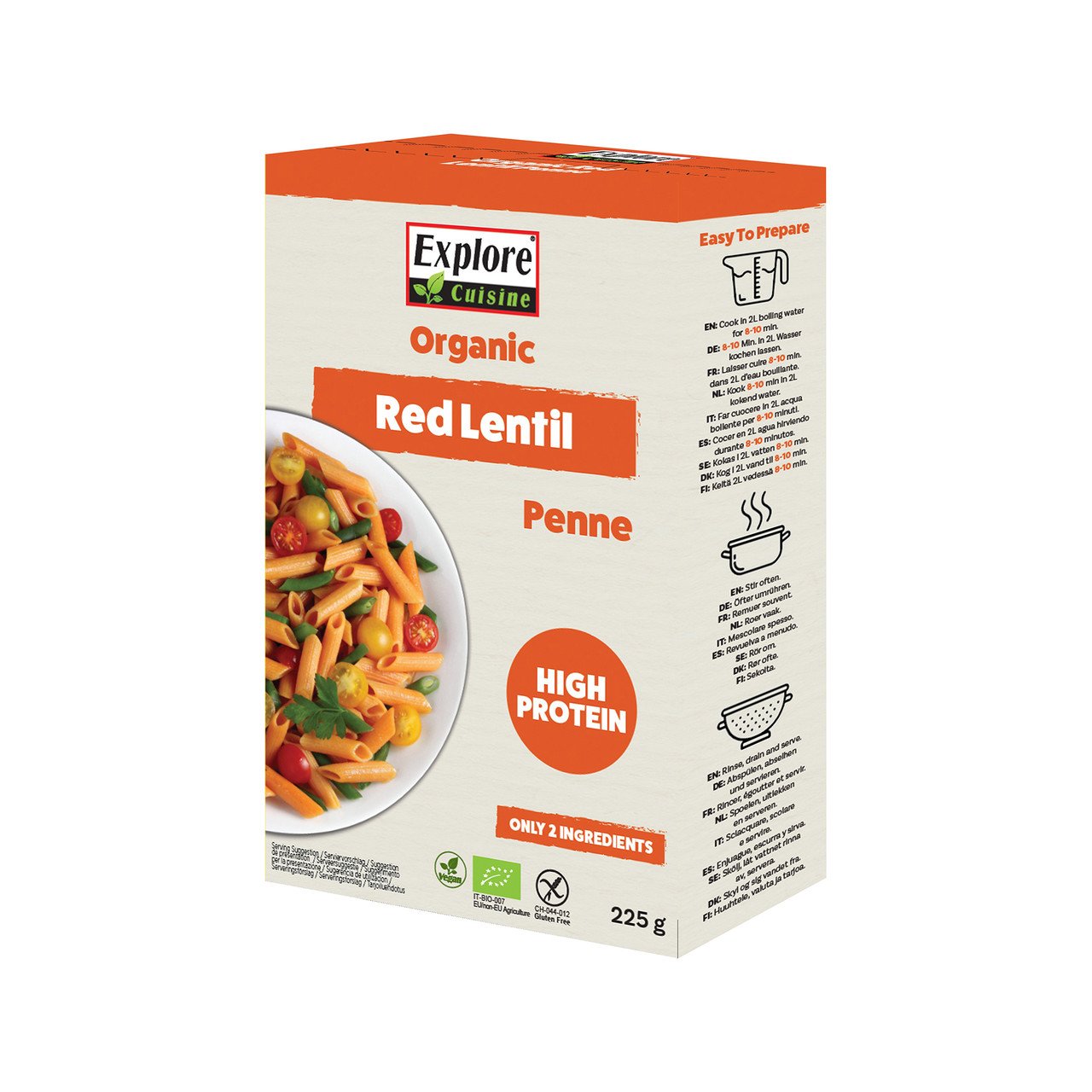 Explore Cuisine Penne aux lentilles corail