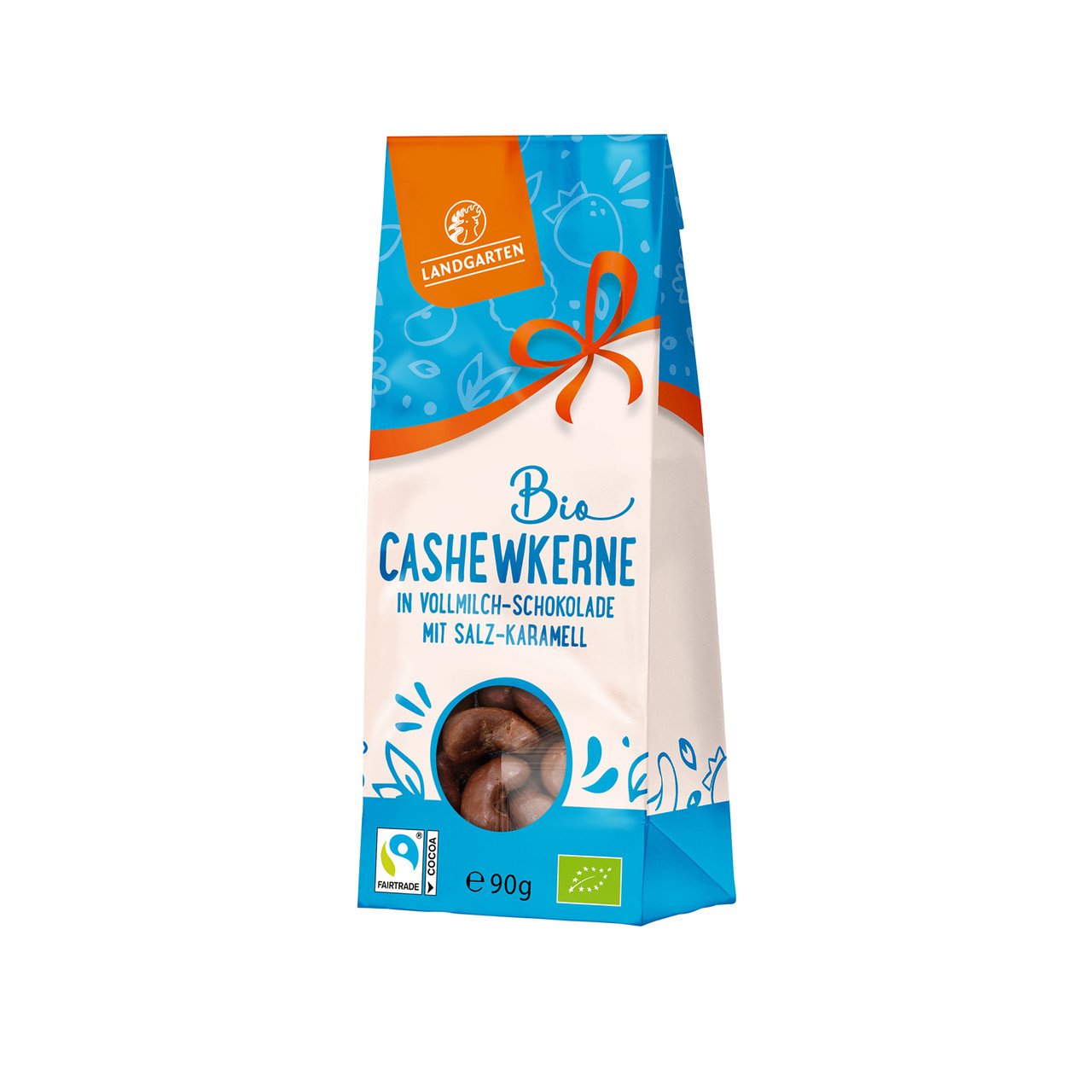 Landgarten Noix de cajou enrobées de chocolat au lait et caramel salé