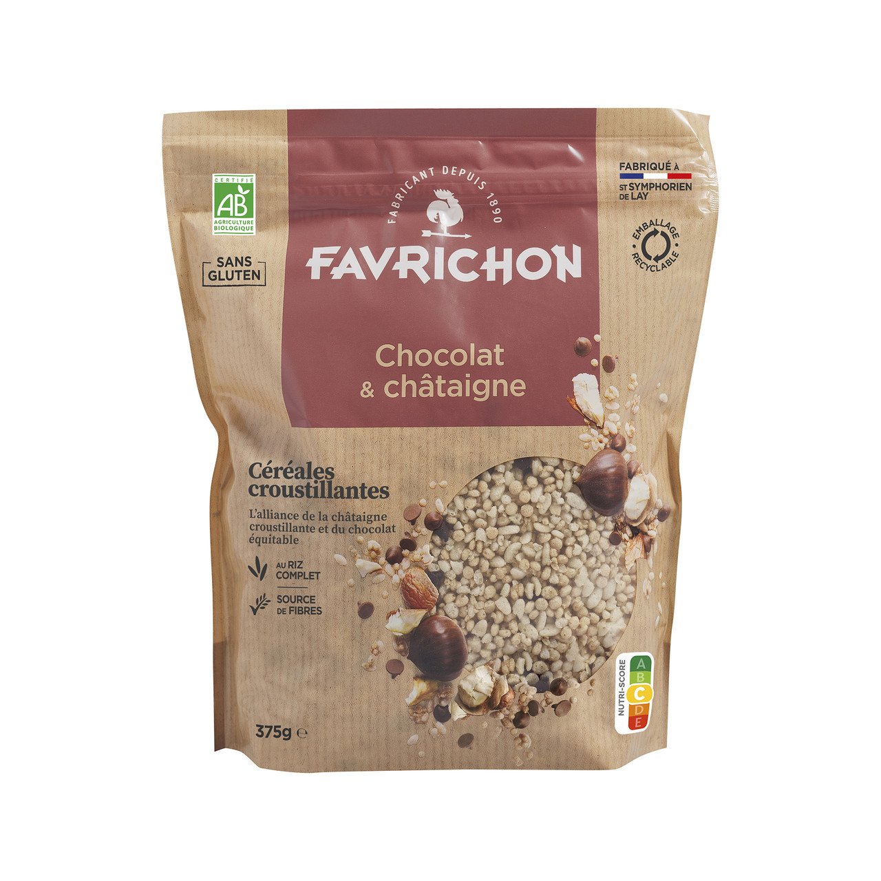 Favrichon Céréales croustillantes chocolat & châtaigne
